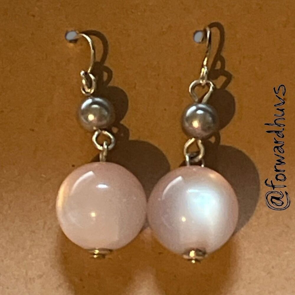 Bundle Sale 3 for $15 | Pink Shimmery Opaque Dangle Earrings – 1.5 Inches